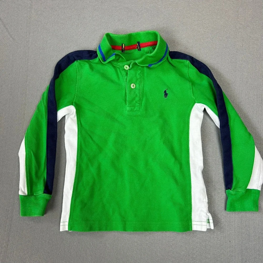 Ralph Lauren Shirts Lot Plaid Button Down & Polo Boys Size 4T Green Multi Color